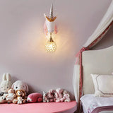 Muurlamp kinderkamer met roze eenhoorn voor slaapkamer