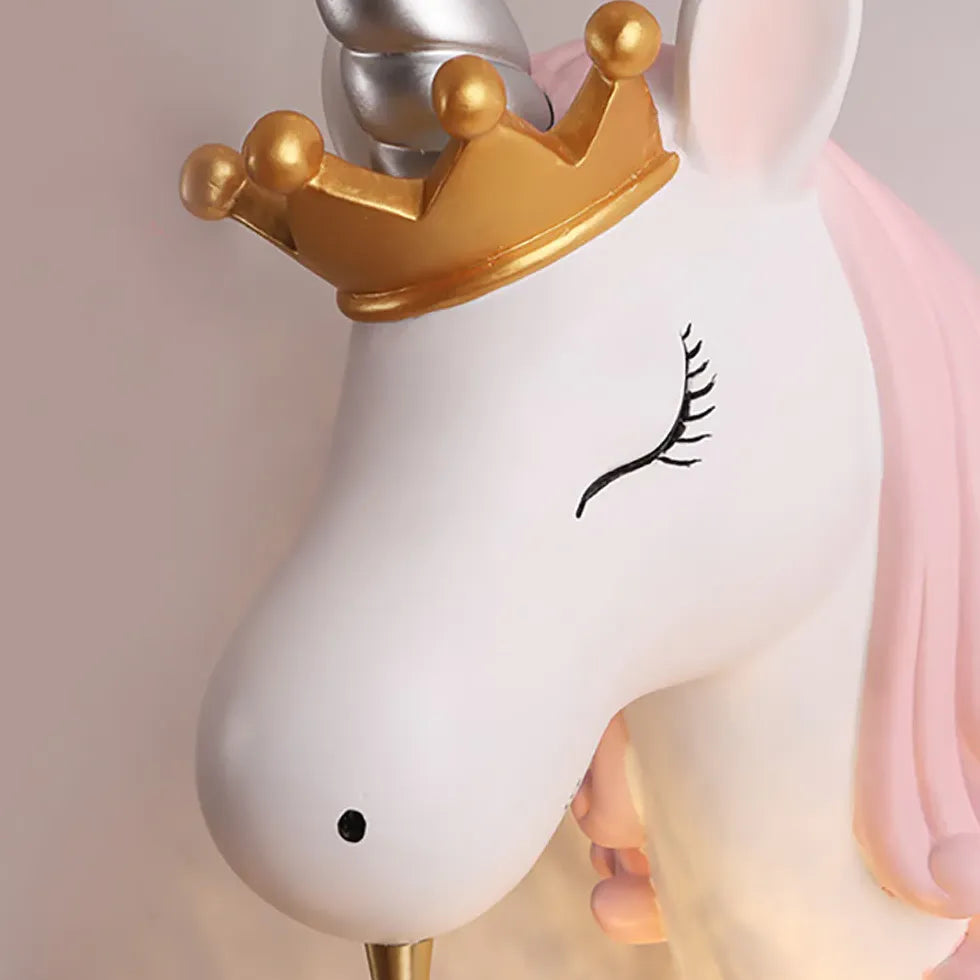 Muurlamp kinderkamer met roze eenhoorn voor slaapkamer