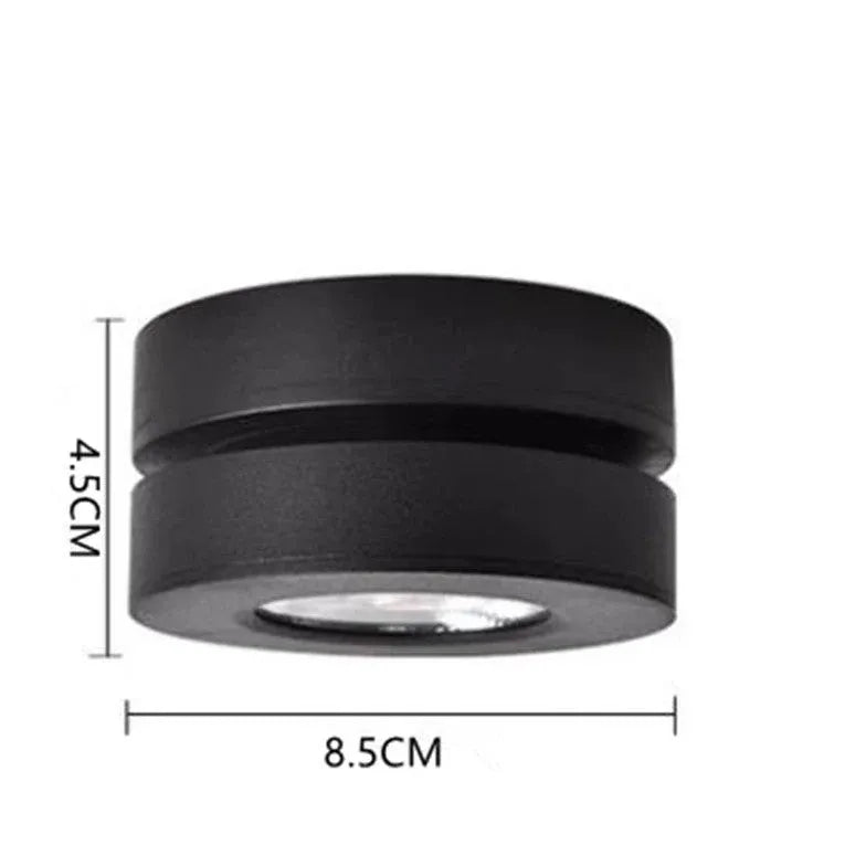 Led verlichting plafond opbouw met zwarte ronde vorm