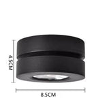 Led verlichting plafond opbouw met zwarte ronde vorm