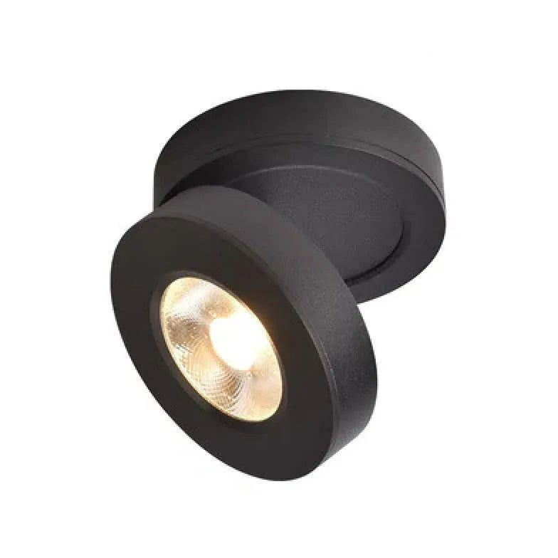 Led verlichting plafond opbouw met zwarte ronde vorm