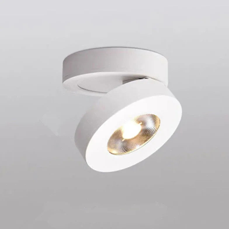 Led verlichting plafond opbouw met zwarte ronde vorm