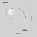 Witte stoffen bolvormige hanglamp voor de woonkamer