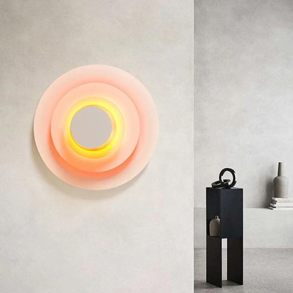 Design wandlampen woonkamer kleurrijke ronde verlichting