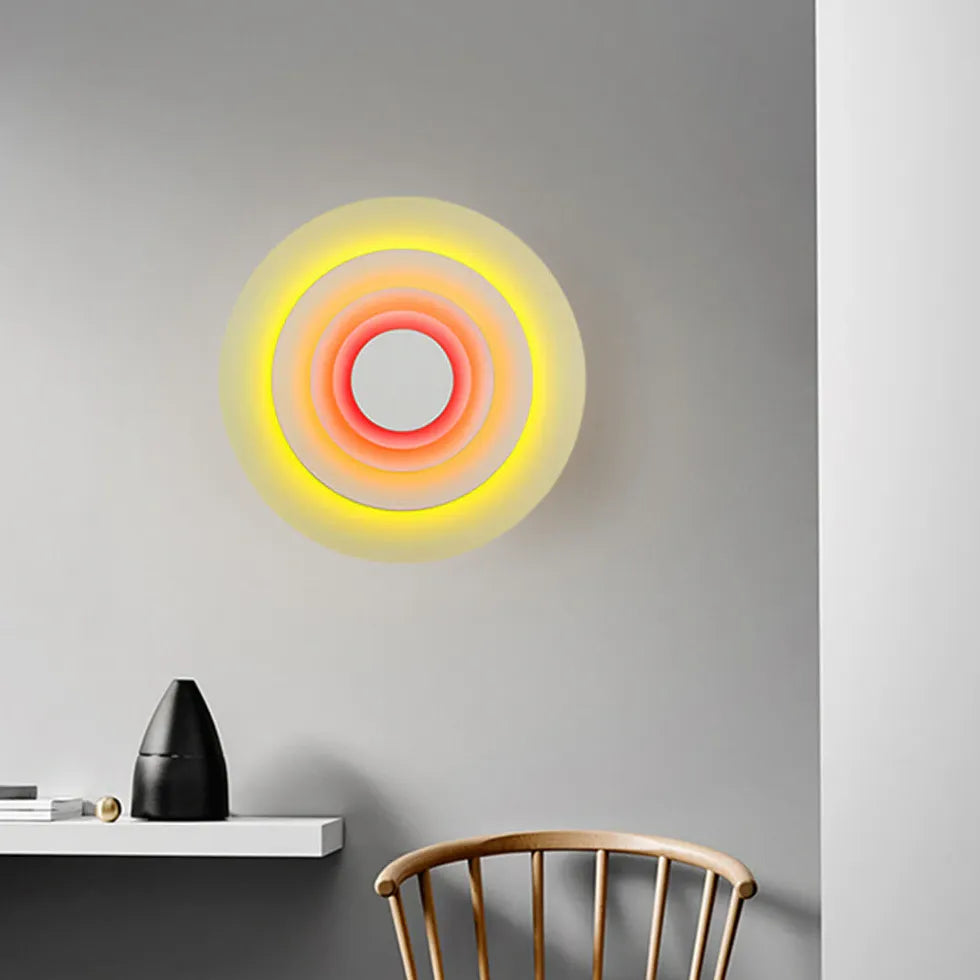 Design wandlampen woonkamer kleurrijke ronde verlichting