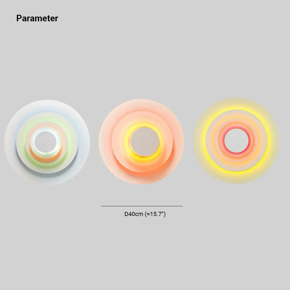 Design wandlampen woonkamer kleurrijke ronde verlichting
