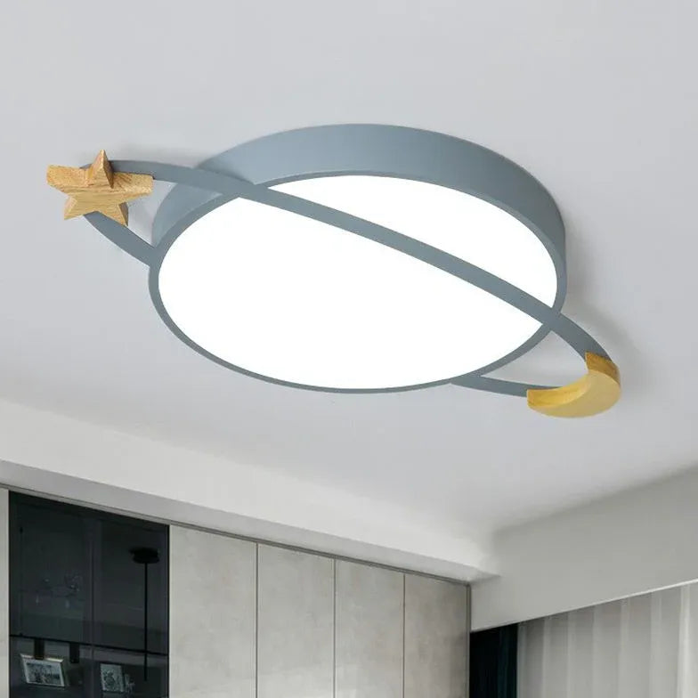 Slaapkamer witte planeten kinderplafondlamp
