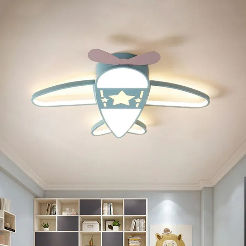 Slaapkamer vliegtuigventilator kinderplafondlamp