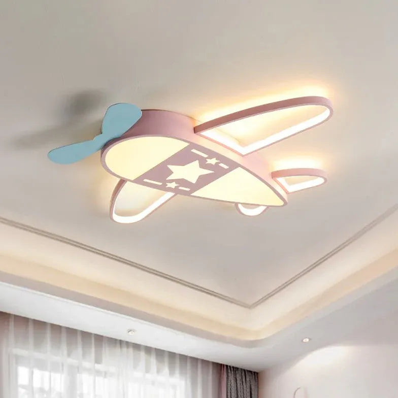 Slaapkamer vliegtuigventilator kinderplafondlamp