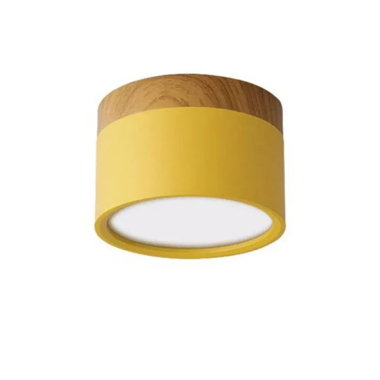 Plafond licht modern geel cilindervormig