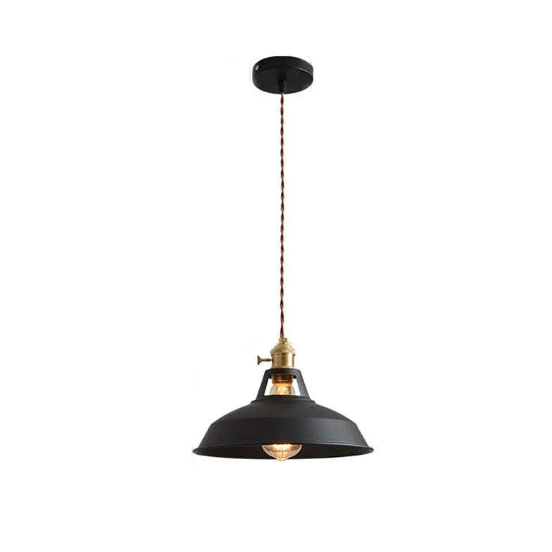Hanglamp slaapkamer met kleurrijke metalen kap