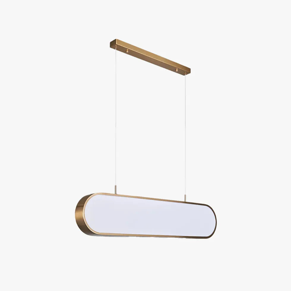 Hanglamp in keuken gouden ovale led