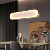 Hanglamp in keuken gouden ovale led