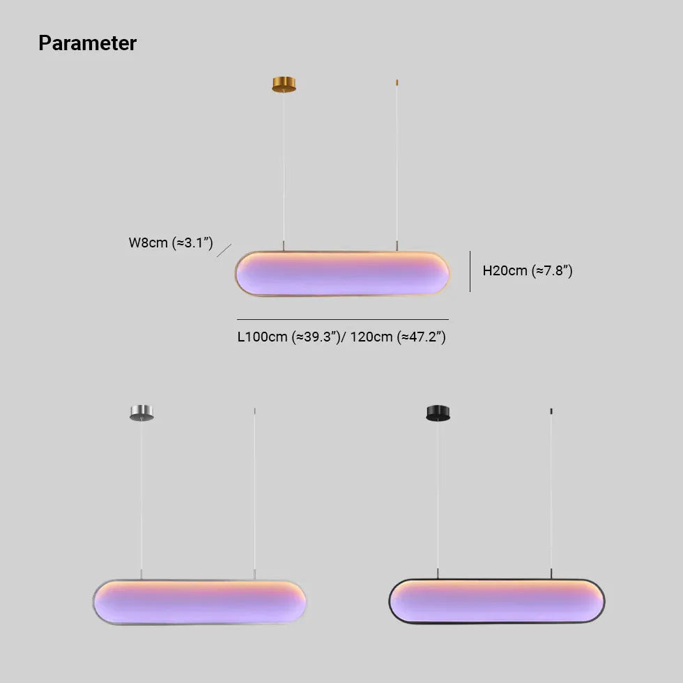 Hanglamp in keuken gouden ovale led