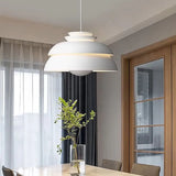 Hanglamp eettafel wit gestapelde schijfvorm