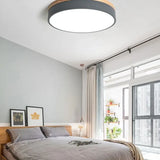 Led lamp slaapkamer in ronde grijze uitvoering