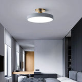 Zwart plafond slaapkamer moderne ronde verlichting