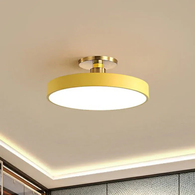 Zwart plafond slaapkamer moderne ronde verlichting