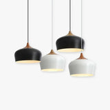 Hanglamp hout wit mat scandinavisch