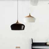 Hanglamp hout wit mat scandinavisch