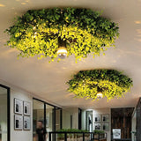 Moderne plafonniere natuur Imitatie groene planten gang