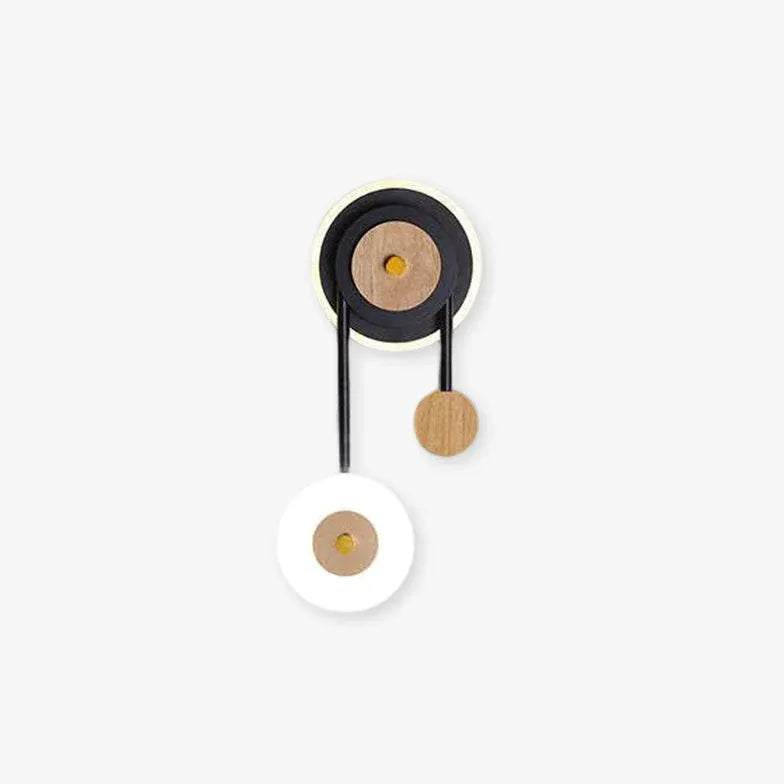 Wandlamp zwart wit ronde design slaapkamer