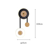 Wandlamp zwart wit ronde design slaapkamer
