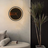 Wandlamp bruin metaal klokvormig woonkamer