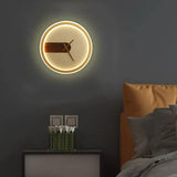 Wandlamp bruin metaal klokvormig woonkamer