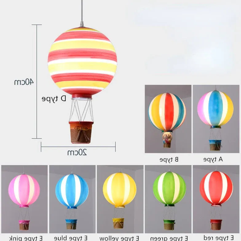 Hanglamp slaapkamer kind kleurrijke luchtballon