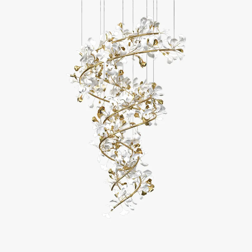 Luxe kroonluchters met ginkgo bladeren