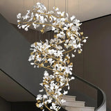 Luxe kroonluchters met ginkgo bladeren