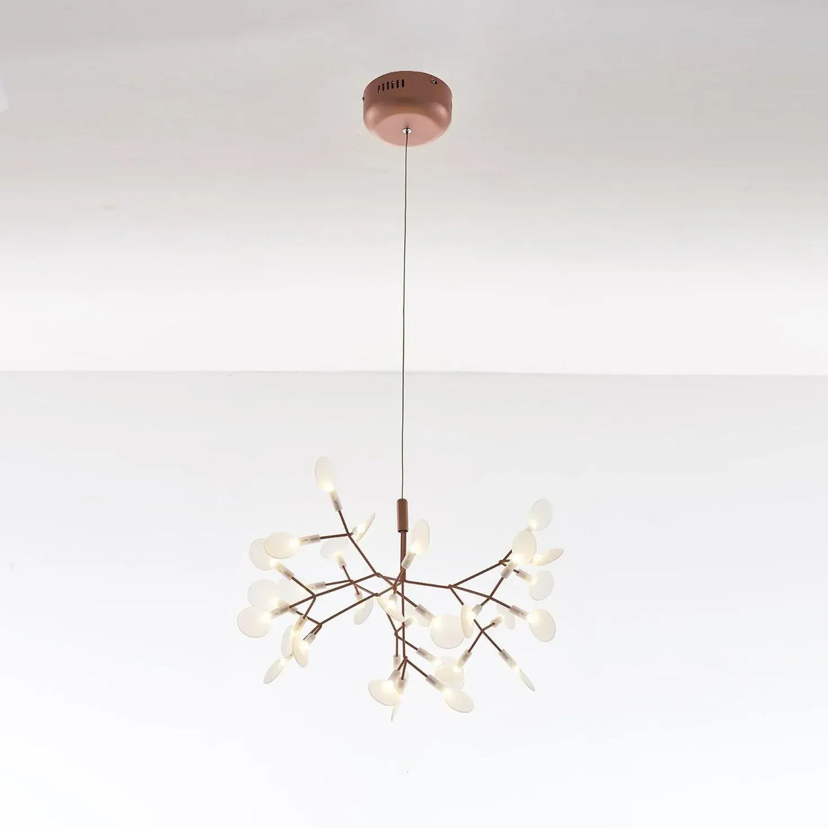 Rose gouden hanglamp takvormig dimbaar