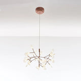 Rose gouden hanglamp takvormig dimbaar