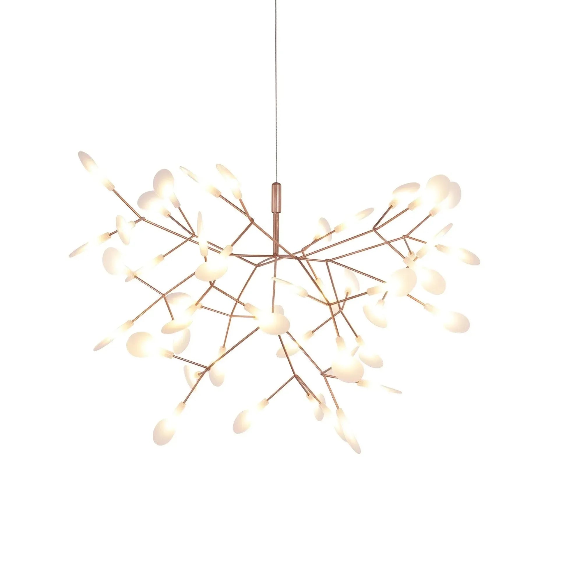 Rose gouden hanglamp takvormig dimbaar