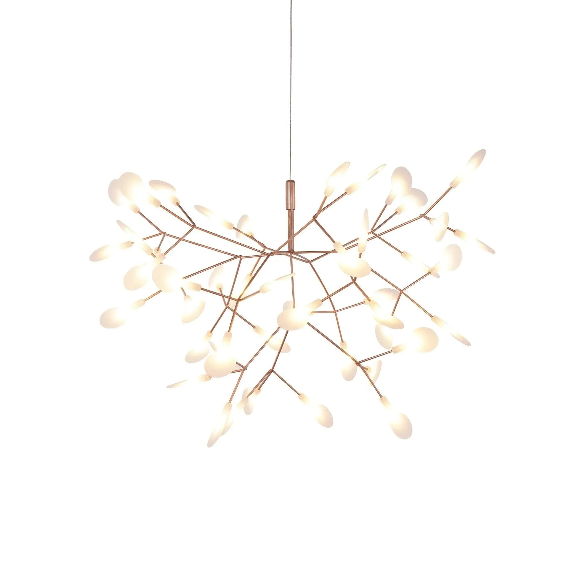 Rose gouden hanglamp takvormig dimbaar