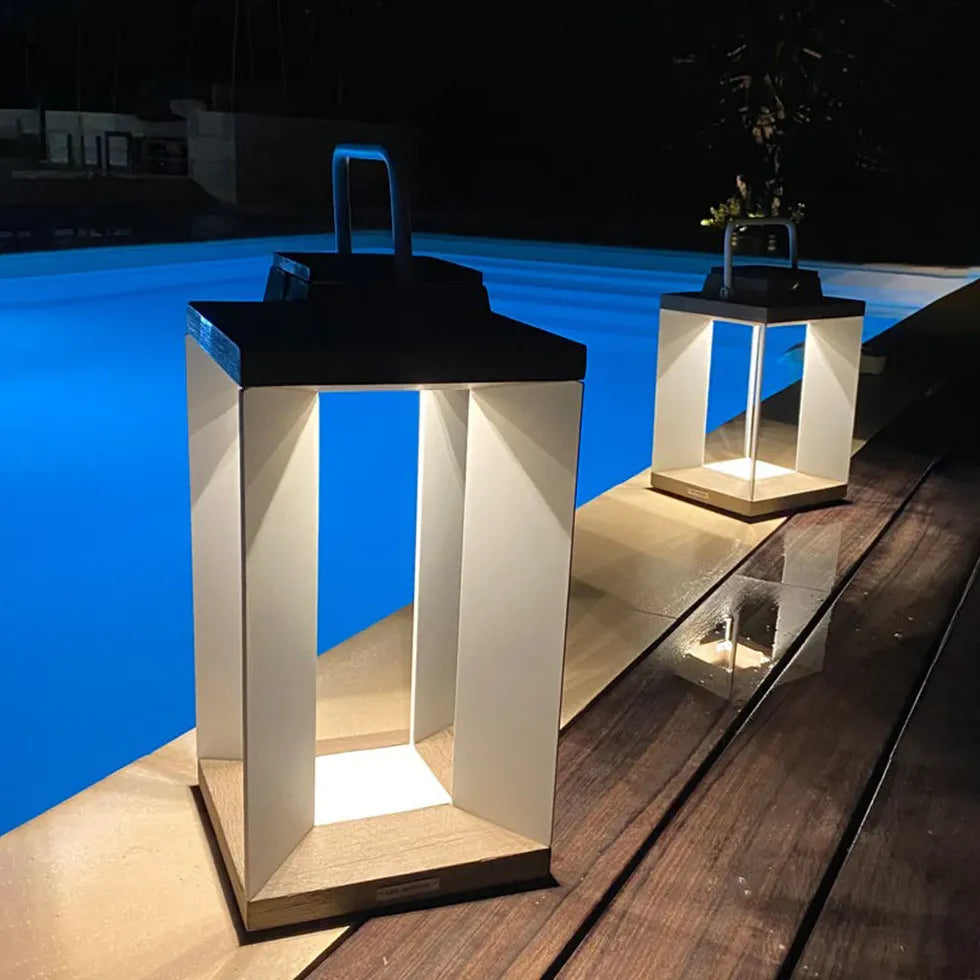 Buitenlamp staand led rechthoekig zonne energie