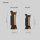 Up and down verlichting zwart gouden wandlamp