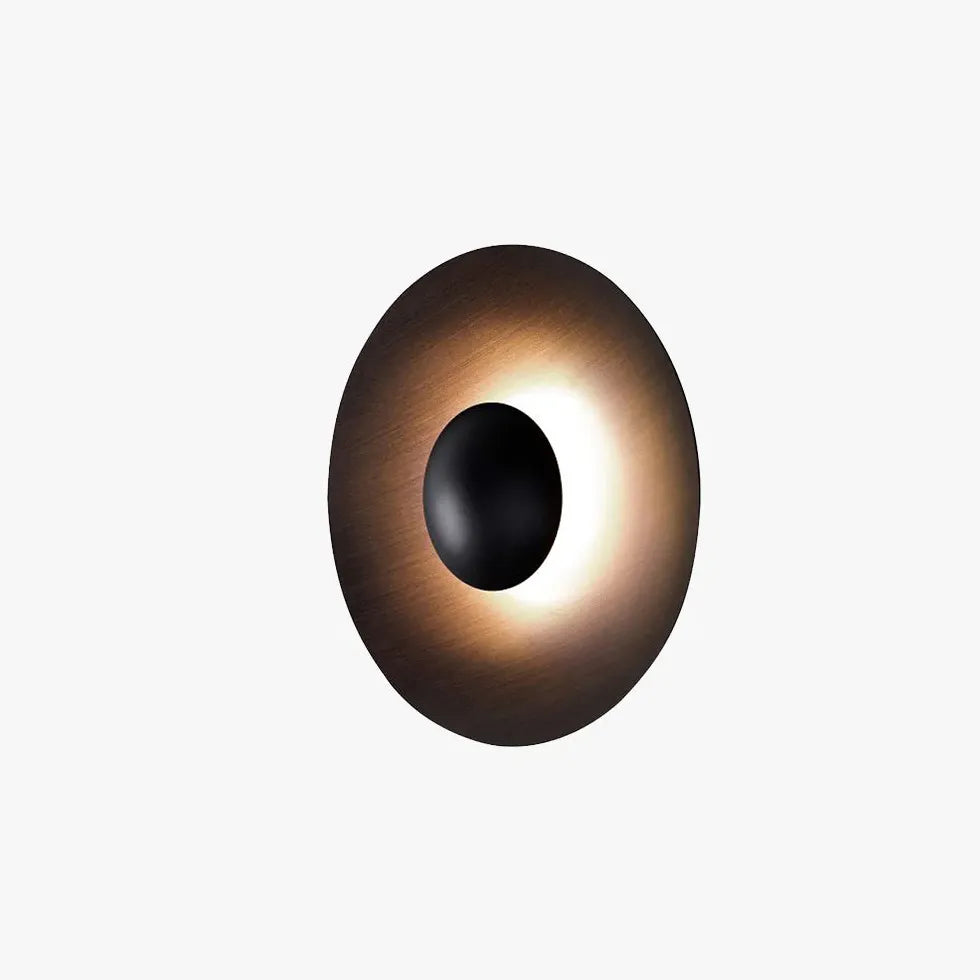 Buiten wandlamp wit metalen schijf