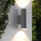 Up down buitenlamp stenen cilindervormig