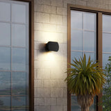 Wandlampen up down zwart met warm licht