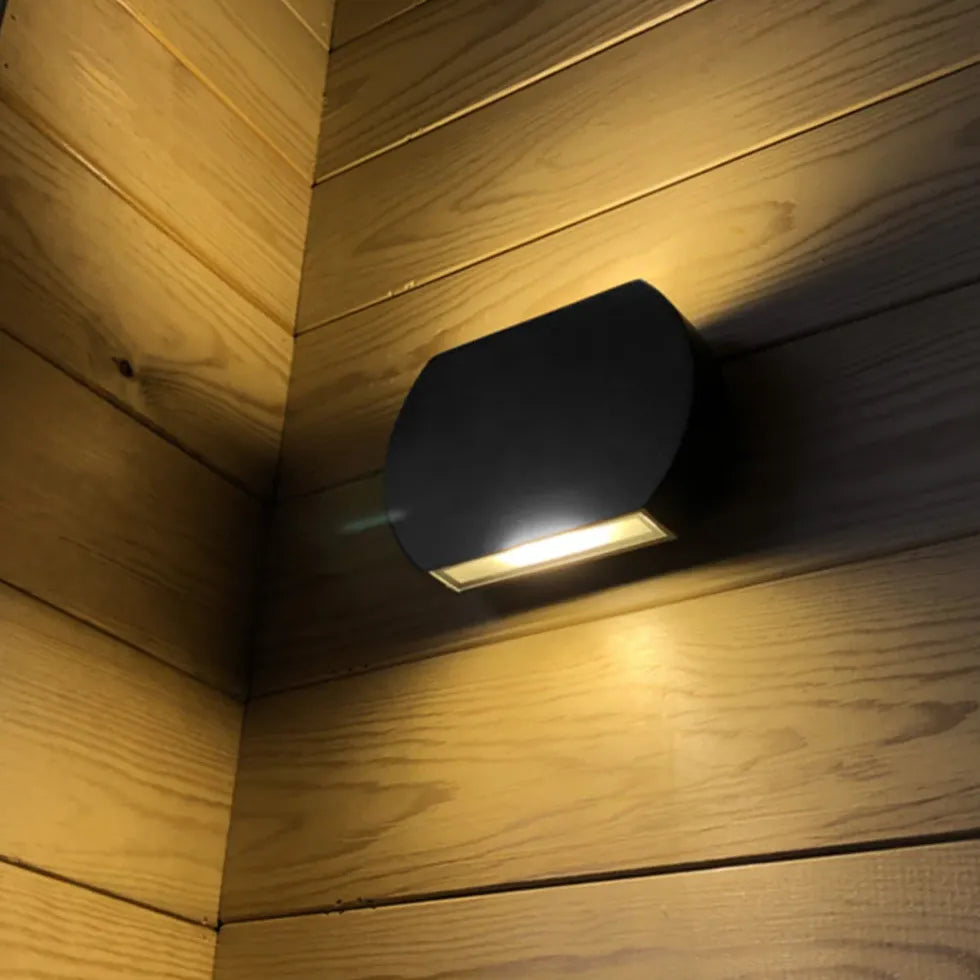 Wandlampen up down zwart met warm licht