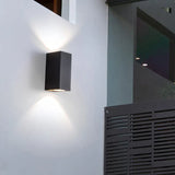 Buitenverlichting up down zwarte wandlamp