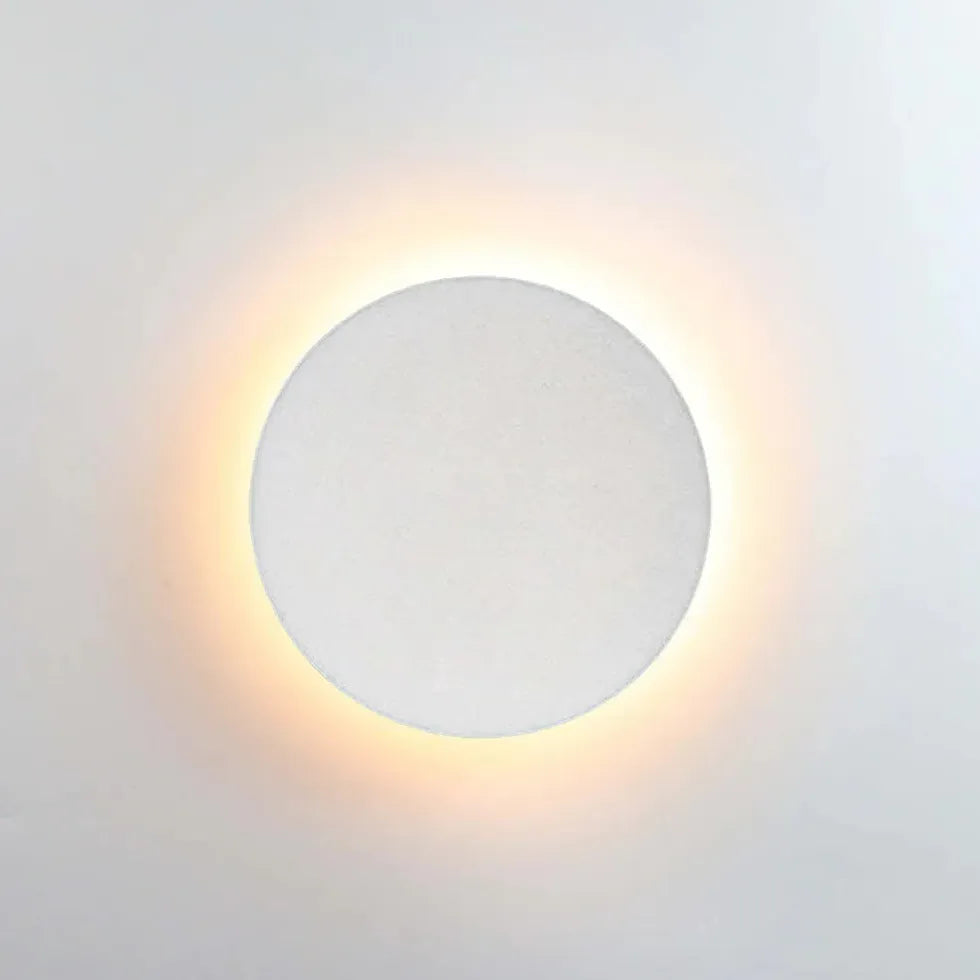 Wandlamp buiten zwart sensor met ronde vorm