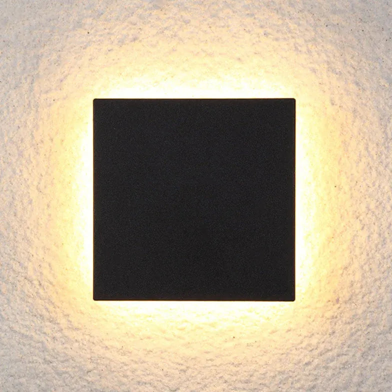 Wandlamp buiten zwart sensor met ronde vorm