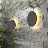 Wandlamp buiten zwart sensor met ronde vorm