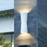 Up down verlichting zwarte buiten wandlamp