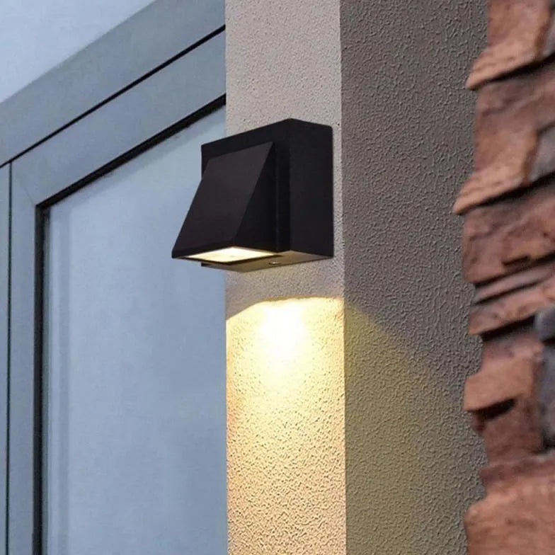 Wandlamp buiten zwart modern aluminium