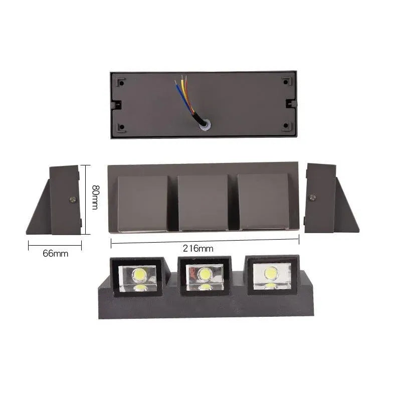 Wandlamp buiten zwart modern aluminium