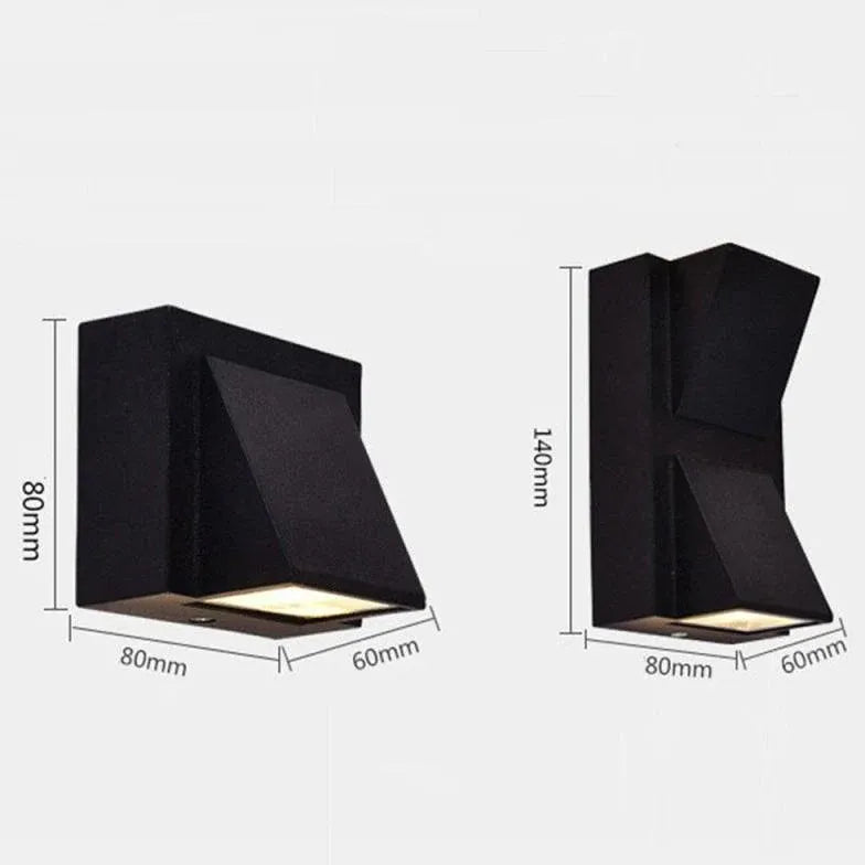 Wandlamp buiten zwart modern aluminium